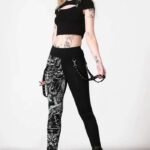 Halloween Leggings Ideas - half gothic