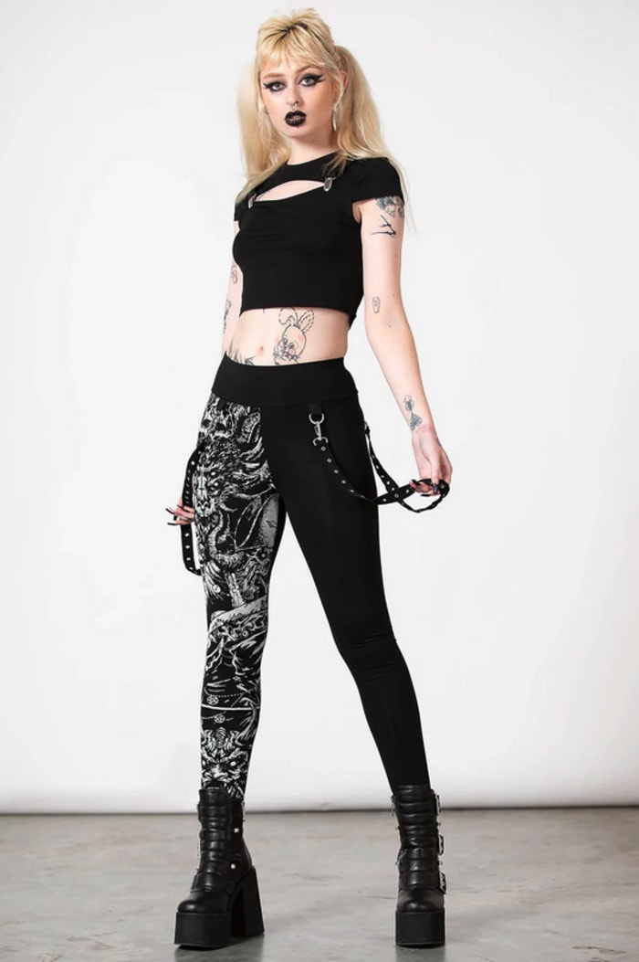 Halloween Leggings Ideas - half gothic
