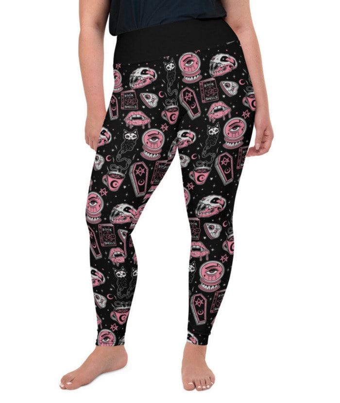 Halloween Leggings Ideas - witchy symbols