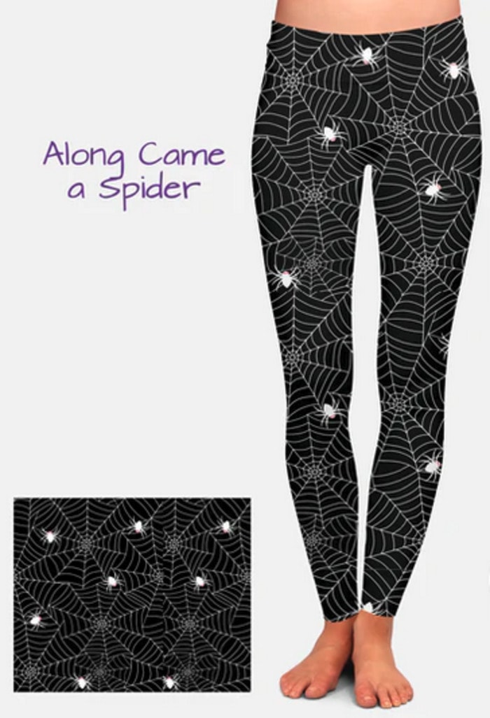 Halloween Leggings Ideas - along came a spider