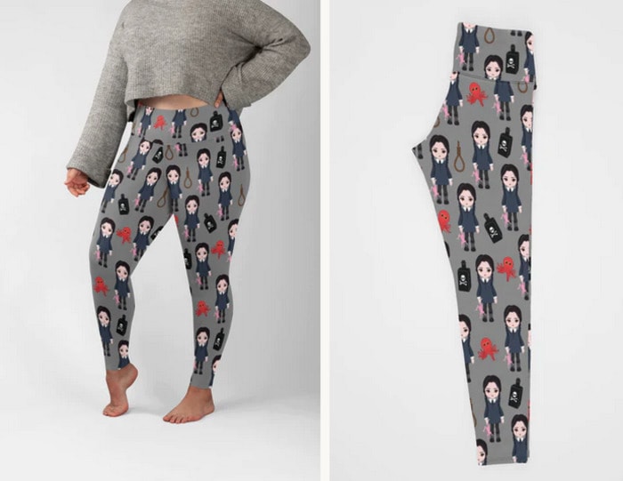 Halloween Leggings Ideas - Wednesday Addams