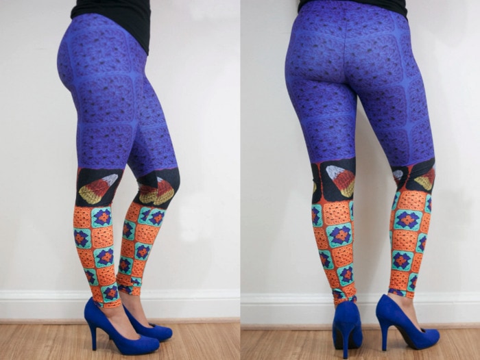 Halloween Leggings Ideas - crochet candy corn