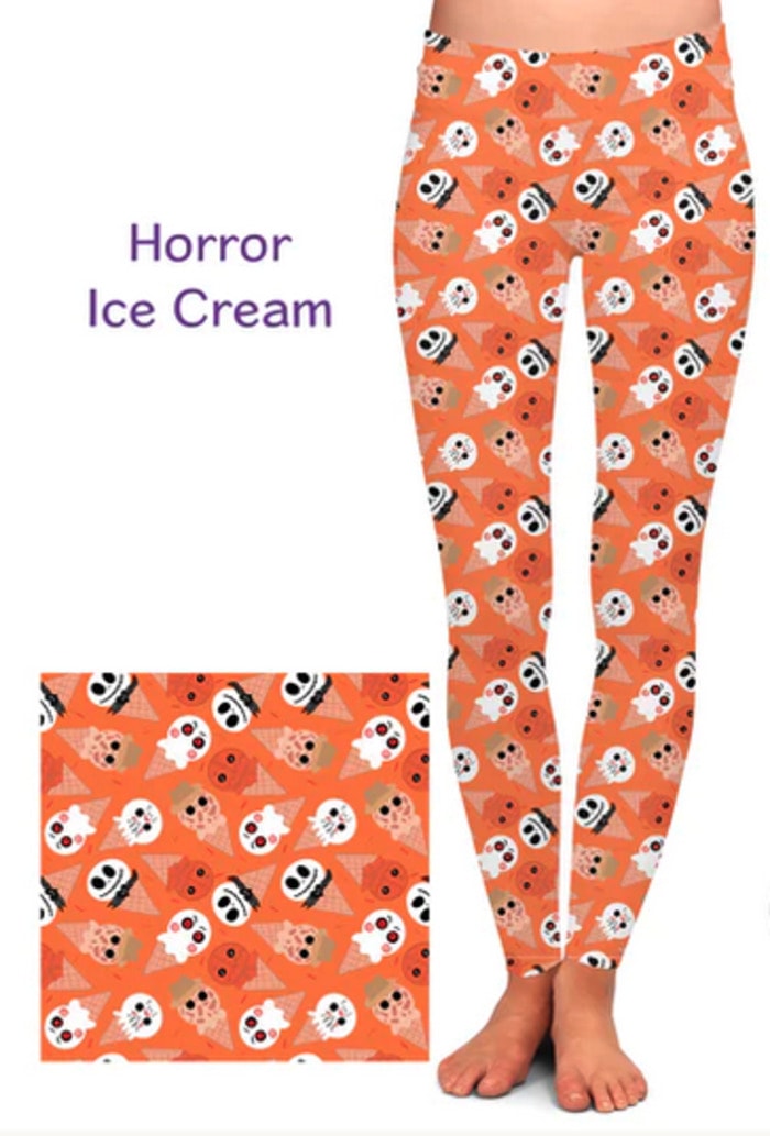 Halloween Leggings Ideas - horror ice cream