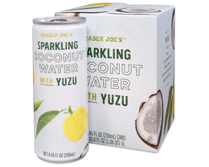 New at Trader Joe's August 2022 - Sparkling Coconut Water with Yuzu