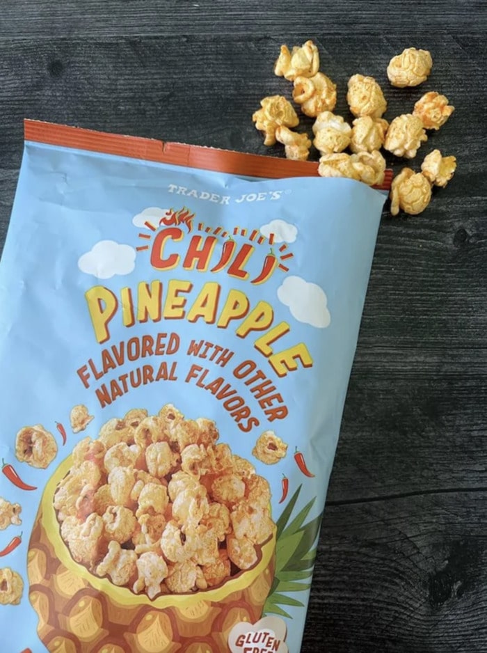 New at Trader Joe's August 2022 - Chili Pineapple Popcorn