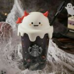 Starbucks Halloween Cups China - Ghost Devil Tumbler with Pitchfork Stirrer