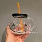 Starbucks Halloween Cups China - Transparent Glass Straw Cup Pumpkin Tumbler