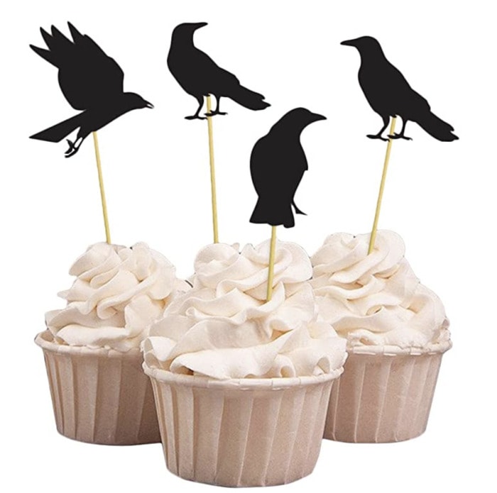 The Sandman Gift Ideas - Raven Cupcake Toppers