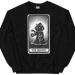 Virgo Gift Guide - The Hermit Tarot Cat Sweatshirt