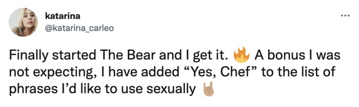 Yes Chef The Bear Memes Tweets - turn on