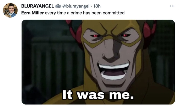 Ezra Miller Memes Tweets - the flash it was me