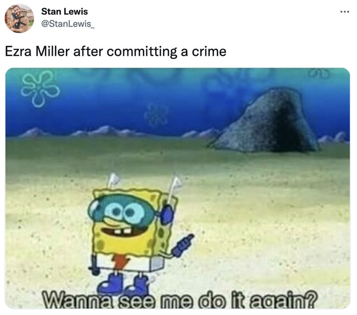 Ezra Miller Memes Tweets - spongebob