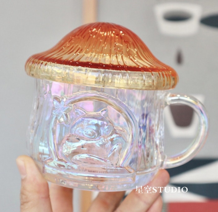 Starbucks Fall Squirrel Mug Collection - Mushroom Glass Cup