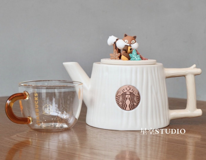 Starbucks Fall Squirrel Mug Collection - Teapot