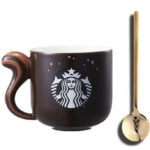 Starbucks Fall Squirrel Mug Collection - Tail Mug with Gold Stirrer Korea