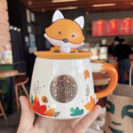 Starbucks Fall Squirrel Mug Collection - Fox Maple Leaf Mug