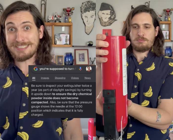 things to know before you're 30 - checking fire extinguisher