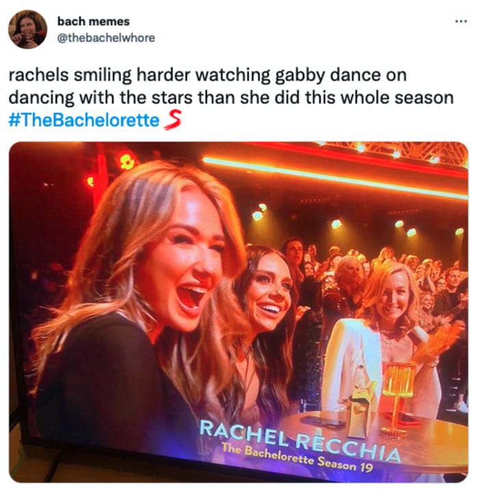 Bachelorette Finale 2022 Memes - Rachel watching Gabby on DWTS