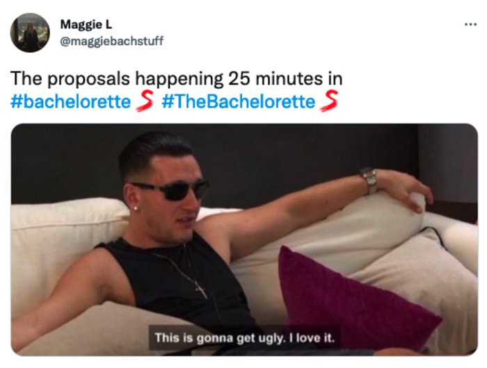 Bachelorette Finale 2022 Memes - proposals happening 25 minutes in