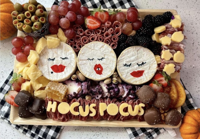 Hocus Pocus charcuterie board - Sanderson sisters