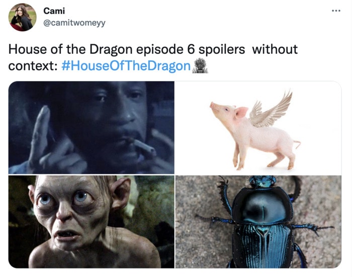 House of the Dragon Episode 6 Memes Tweets - no context