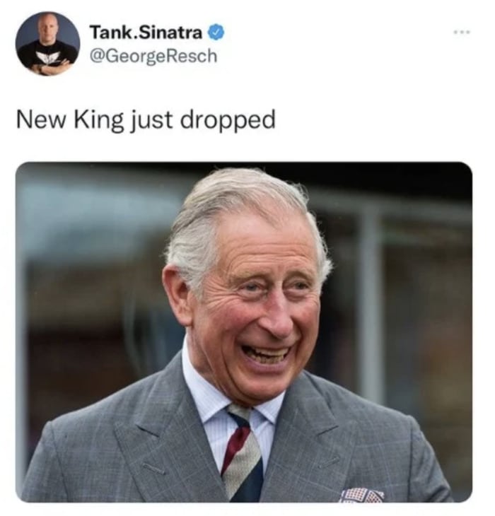 King Charles Memes Tweets - new king just dropped