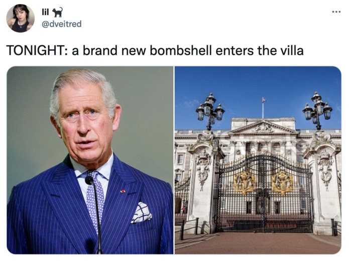 King Charles Memes Tweets - palace gates