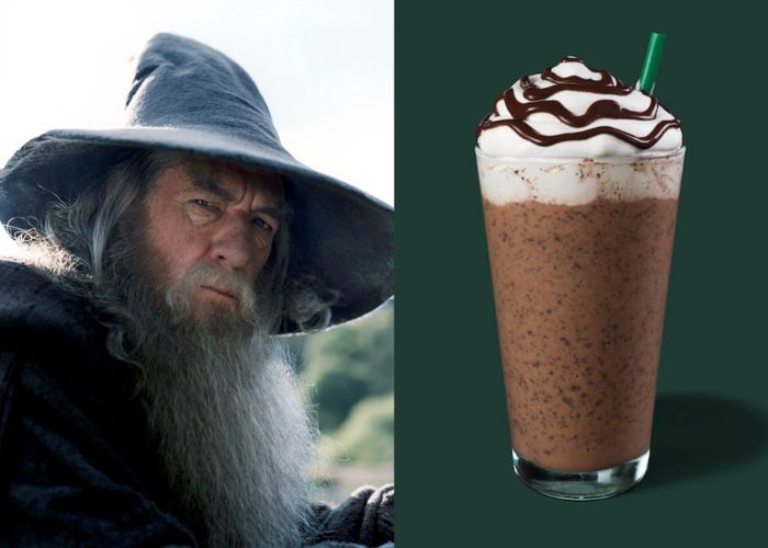 Lord of the Rings Starbucks Order - Gandalf chocolaty chip frappuccino