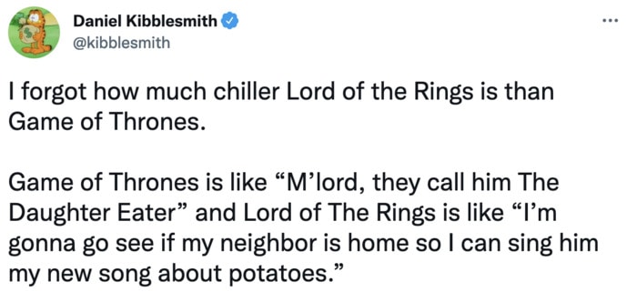 Lord of the Rings of Power Memes Tweets - game of thrones potatoes