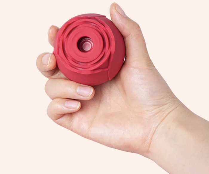 Rose Vibrator Review - rose toy in hand