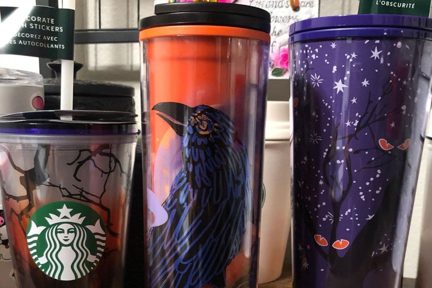 Starbucks Holiday | Starbucks Halloween 2022 6 Reusable Glow in The Dark Hot Cups New | Color: Orange/White | Size: Os | Nmmeow's Closet