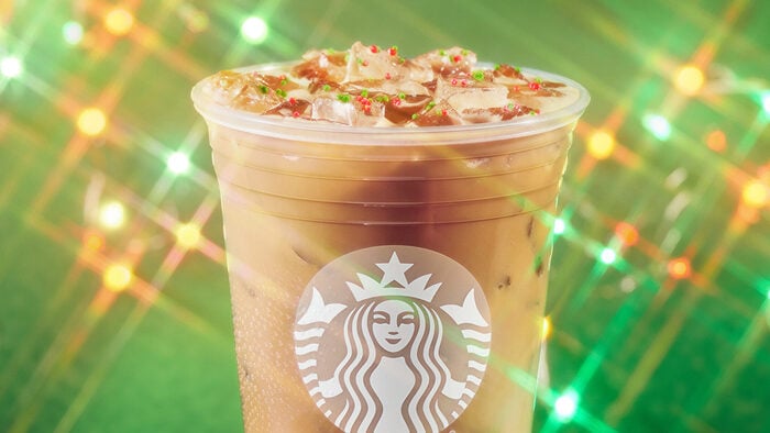 Starbucks Holiday Menu 2022 - Sugar Cookie Almond Milk Latte