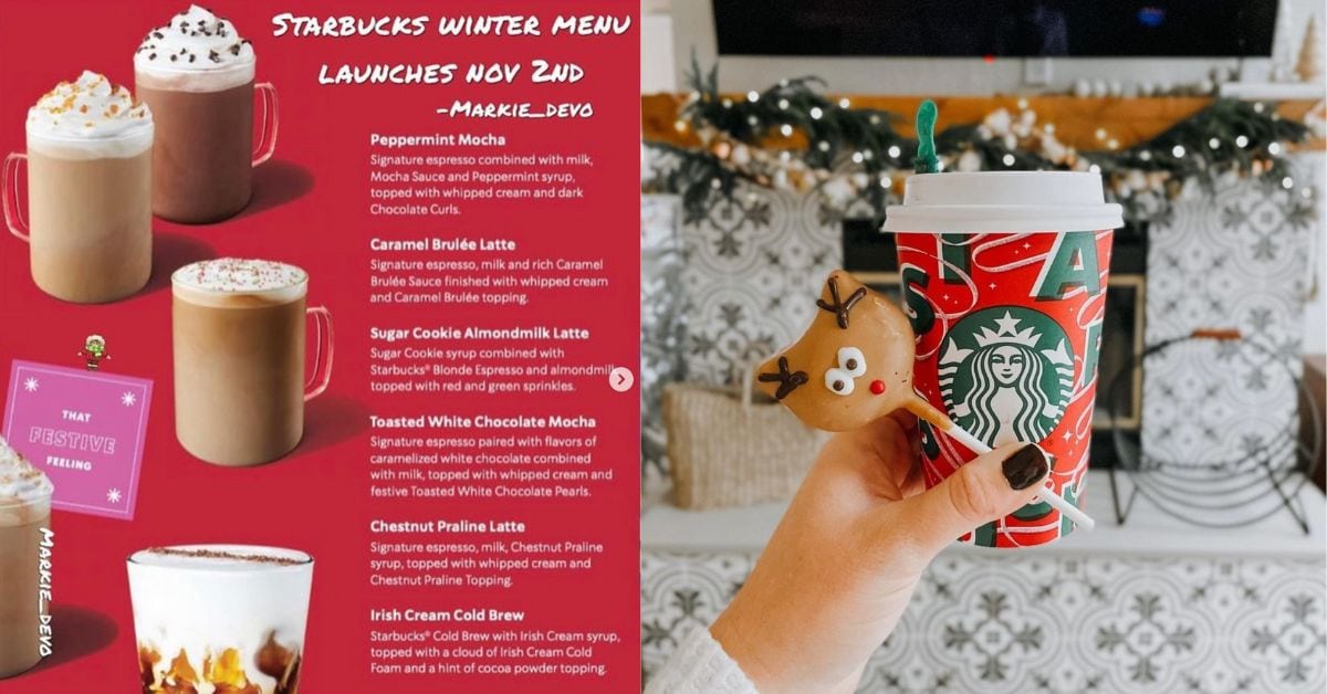 Starbucks' Christmas drinks ranked by calories