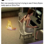 Chris Pine Don't Worry Darling Premiere Memes Tweets - reviewing footage the sims