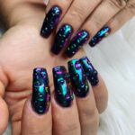 Chrome Nails - water droplets