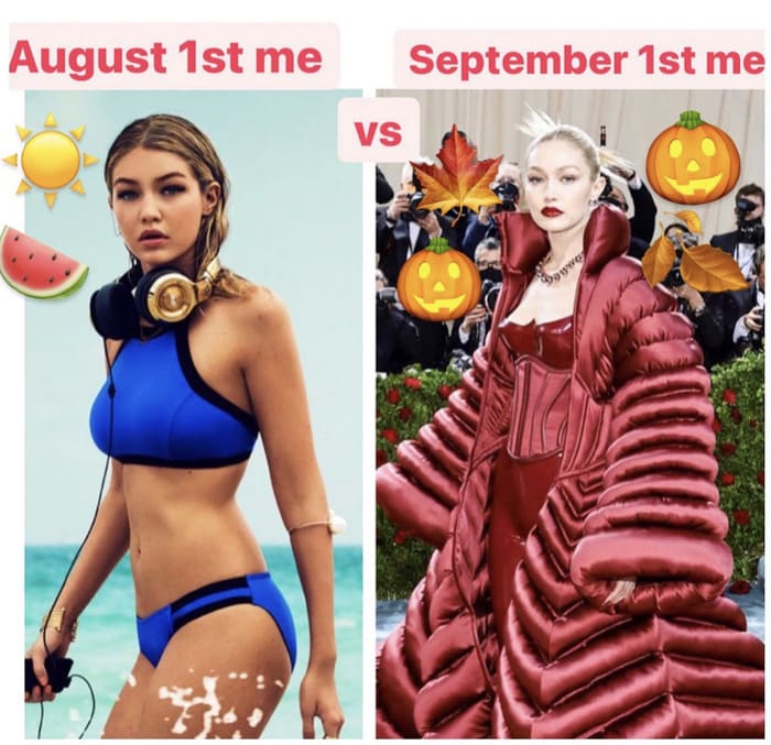 Fall Memes - gigi hadid met gala 