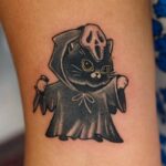 Halloween Tattoos - Kitty Ghost Face