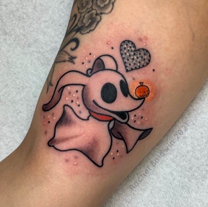 Upstream Tattoo Studio  Here is another one Mikey just finished this Zero  from nightmare before Christmas He is currently booking into JUNE for  larger and medium sized pieces  Facebook