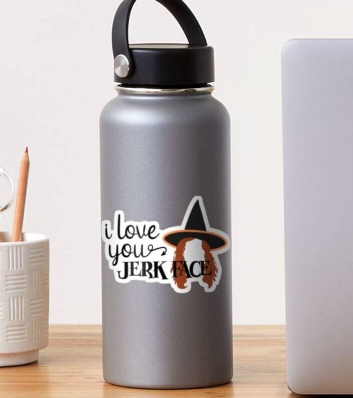 Hocus Pocus Quotes - i love you jerkface sticker
