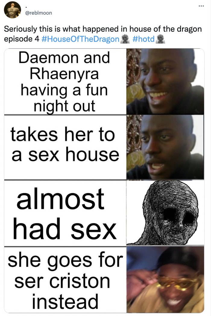 House of the Dragon Episode 4 Memes - rhaenyra's night