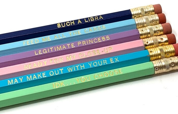 Libra Gift Guide - Funny Astrological Libra Pencil Set
