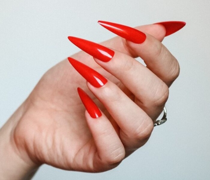 Morticia Addams Costume - Red Nails