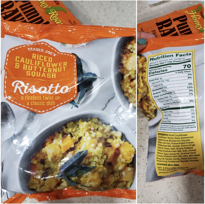 Trader Joe's Fall Items 2022 - Rice cauliflower and Butternut Squash Risotto 