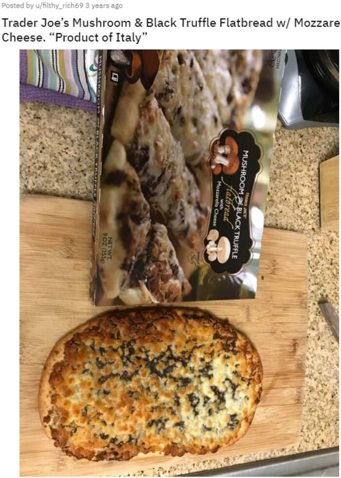 Trader Joe's Pizza - Mushroom and Black Truffle Flatbread