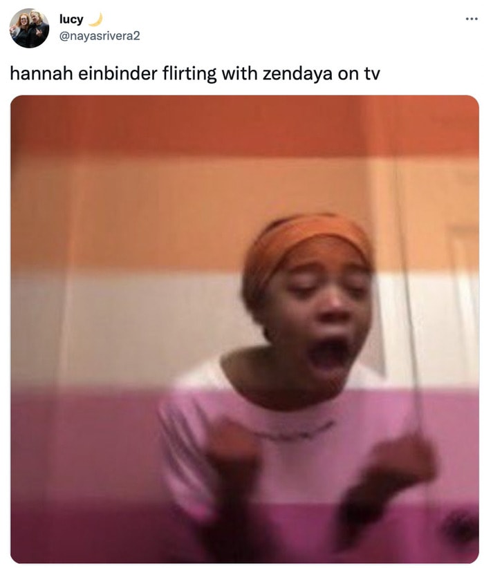 Zendaya Emmy Memes 2022 - hannah einbinder flirting