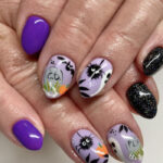 Cute Halloween Nails - graveyard