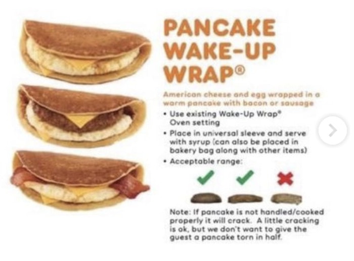 Dunkin Holiday Menu 2022 - Pancake Wake-Up Wrap