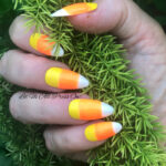 Halloween Nails 2022 - candy corn nails