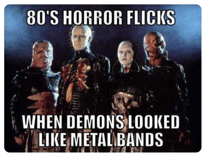 Hellraiser Memes Tweets - 80s horror demons