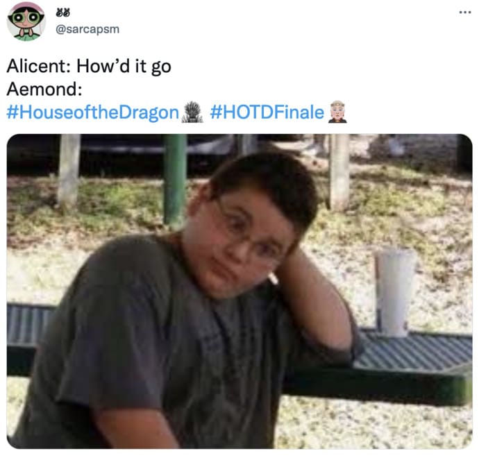 House of the Dragon Finale Memes Tweets - aemond alicent awkward